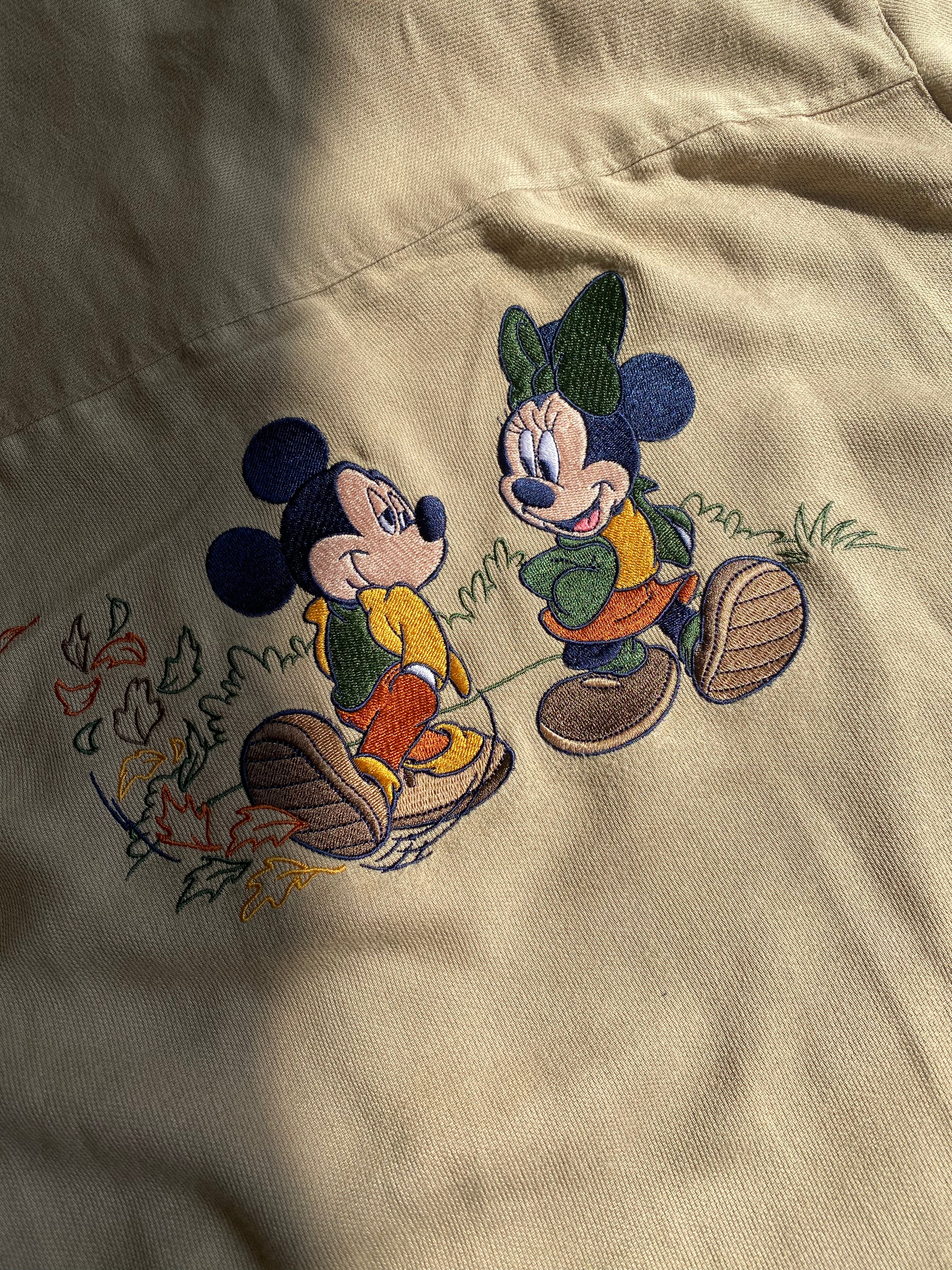 Vintage Disney button up Mickey & Minnie Autumn stroll