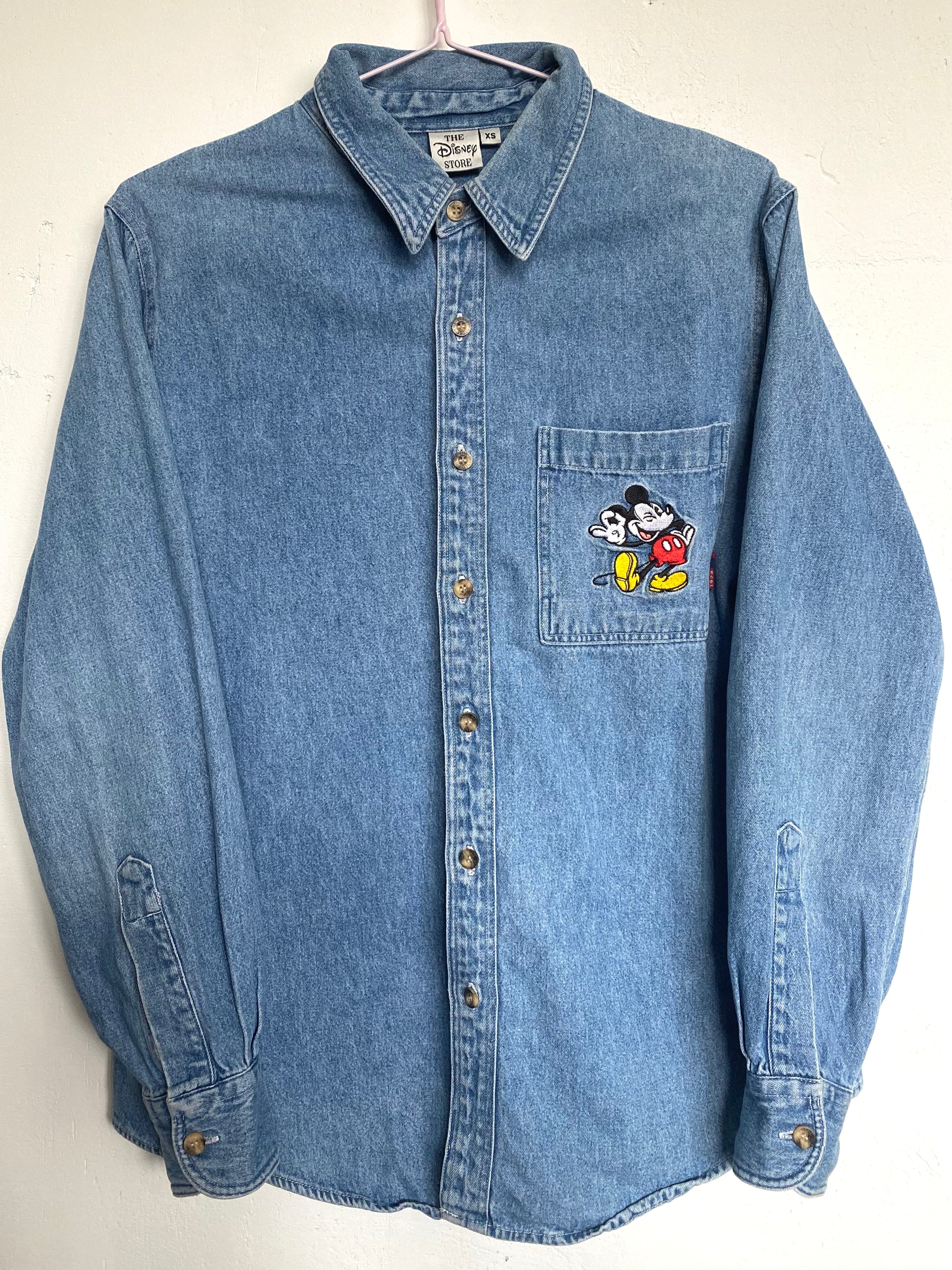 Vintage Disney Button up Mickey and Friends