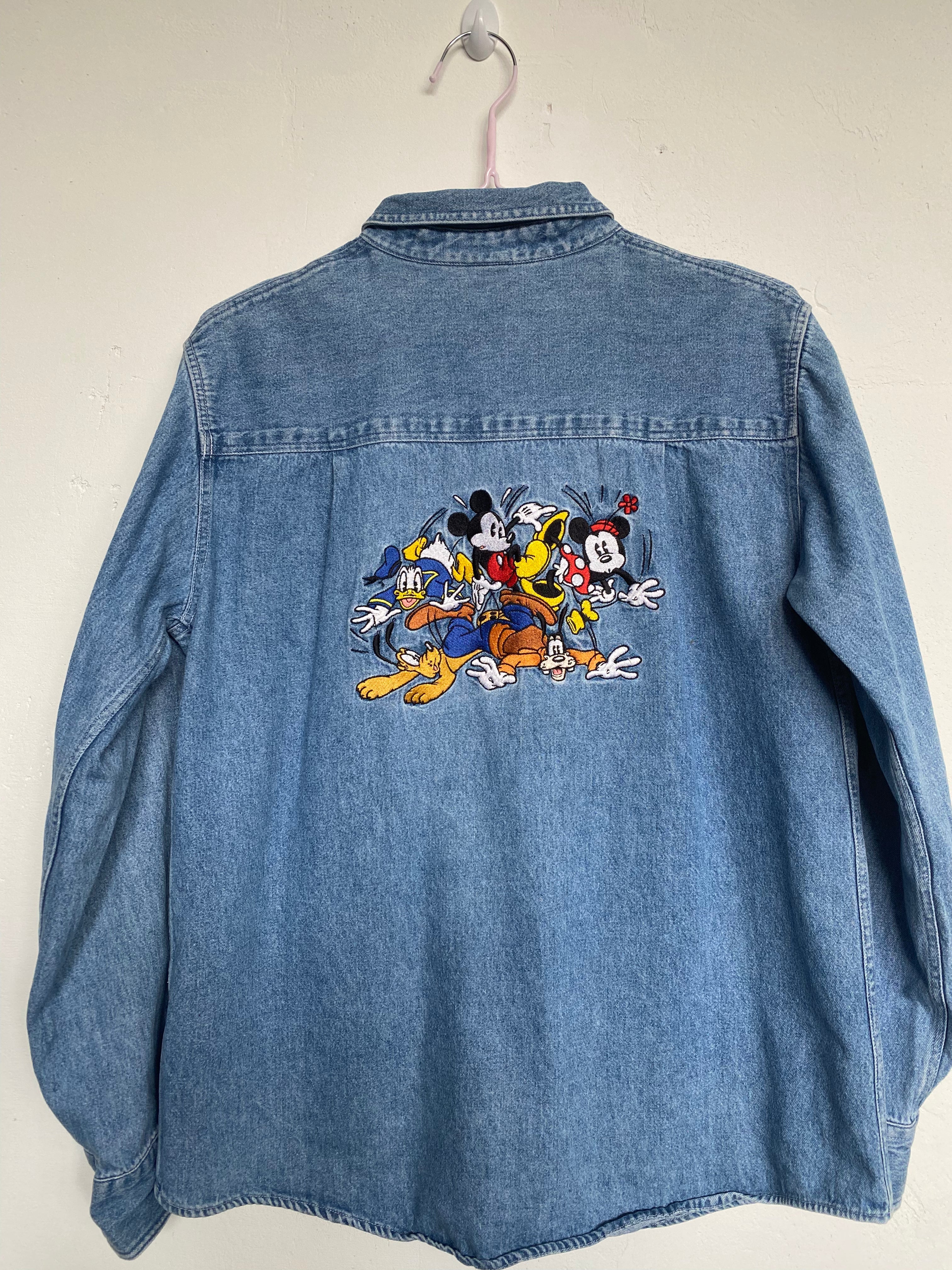 Vintage Disney Button up Mickey and Friends