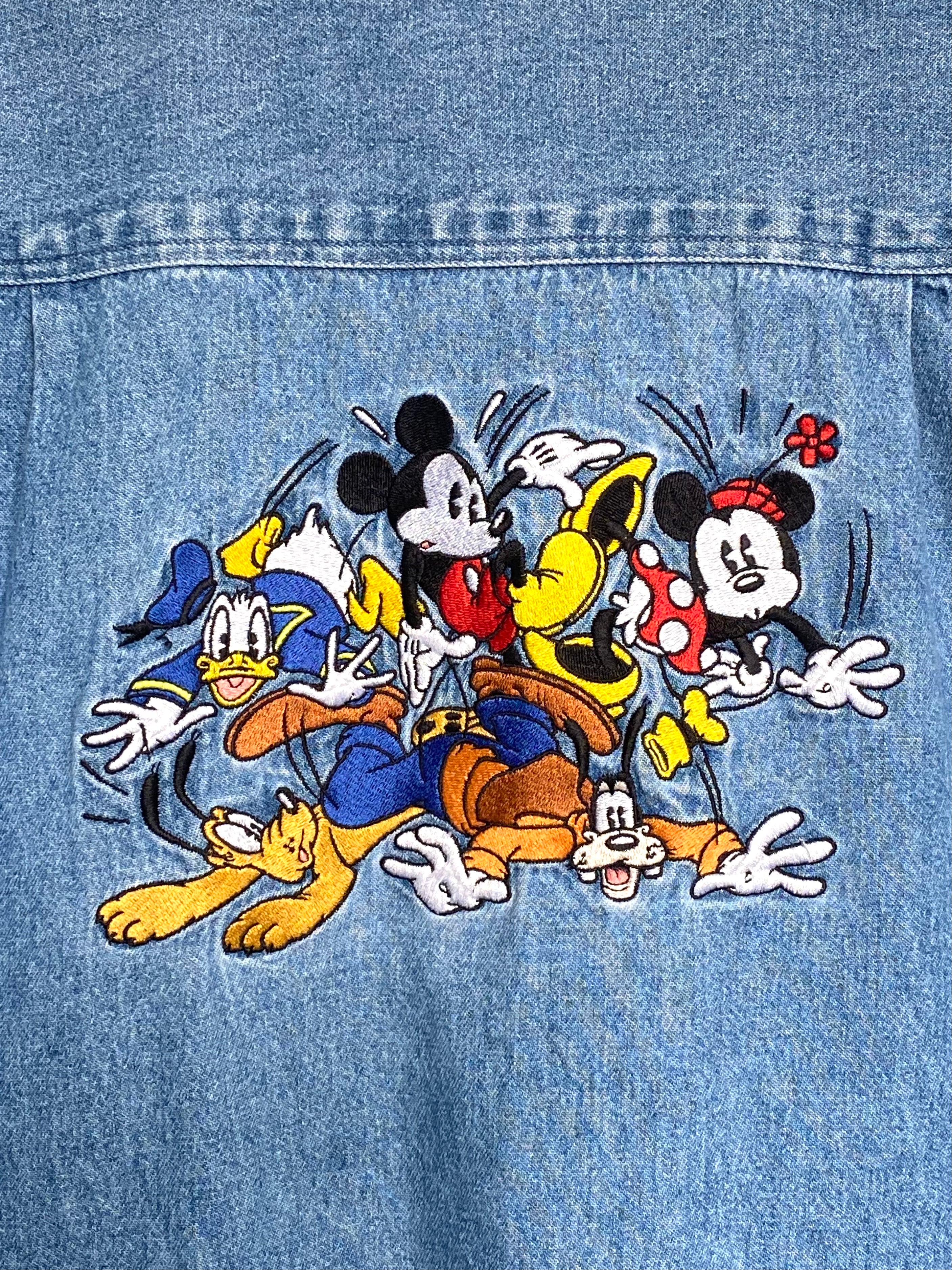 Vintage Disney Button up Mickey and Friends