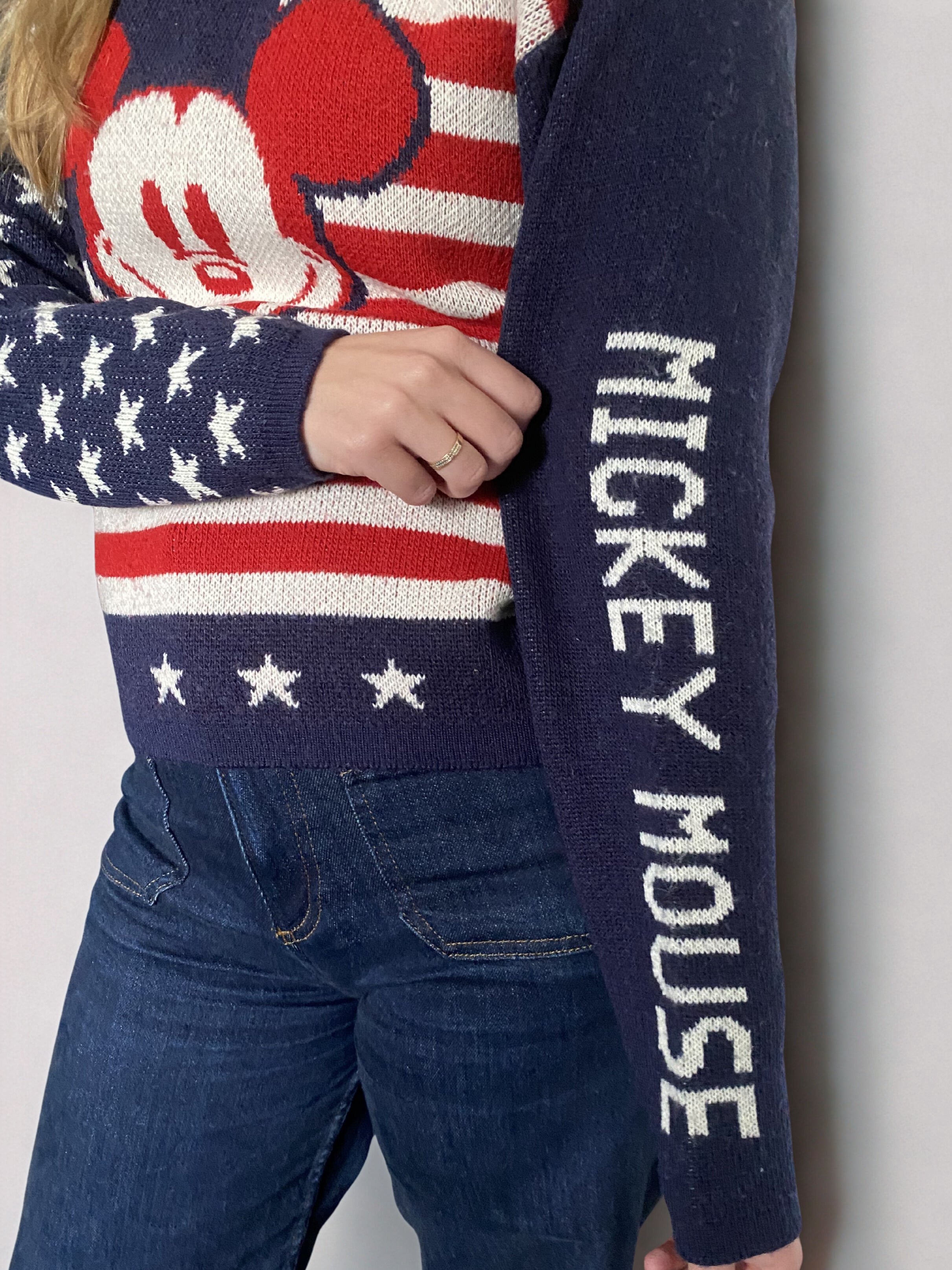 Vintage Knit Sweater Mickey Usa